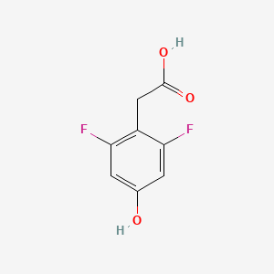Chemical structure of 2,6-Difluoro-4-hydroxyphenylacetic acid