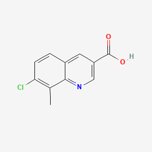 Chemical structure of 7-Chloro-8-methylquinoline-3-carboxylic acid