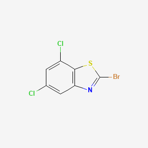 Chemical structure of 2-Bromo-5,7-dichlorobenzo[d]thiazole