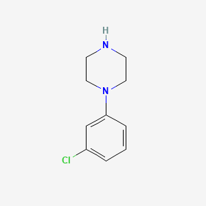 Chemical structure of 1-(3-Chlorophenyl)piperazine