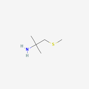 Chemical structure of 2-Propanamine, 2-methyl-1-(methylthio)-