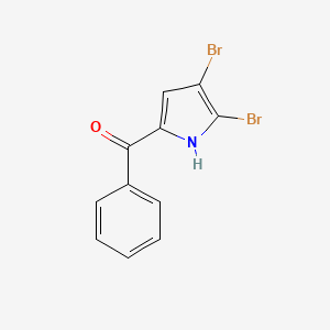 Chemical structure of (4,5-Dibromo-1H-pyrrol-2-yl)(phenyl)methanone