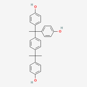 Chemical structure of 4,4'-(1-(4-(1-(4-Hydroxyphenyl)-1-methylethyl)phenyl)ethylidene)diphenol