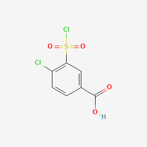 Chemical structure of 4-Chloro-3-(chlorosulphonyl)benzoic acid