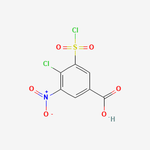 Chemical structure of 4-Chloro-5-chlorosulfonyl-3-nitrobenzoic acid