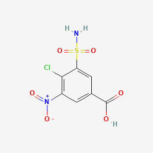 Chemical structure of 4-Chloro-3-nitro-5-sulphamoylbenzoic acid