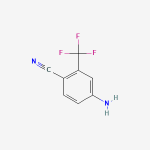 Chemical structure of 4-Amino-2-(trifluoromethyl)benzonitrile