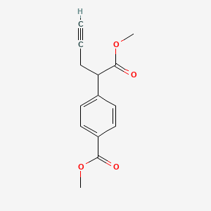 Chemical structure of 4-(1-Methoxycarbonyl-but-3-ynyl)