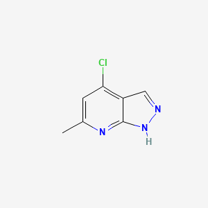 Chemical structure of 4-Chloro-6-methyl-1H-pyrazolo[3,4-b]pyridine