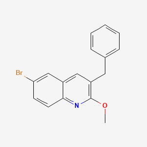 Chemical structure of 3-Benzyl-6-bromo-2-methoxyquinoline