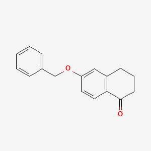 Chemical structure of 6-(benzyloxy)-3,4-dihydronaphthalen-1(2H)-one