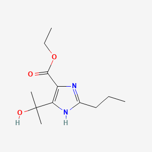 Chemical structure of Ethyl 4-(2-hydroxypropan-2-yl)-2-propyl-1H-imidazole-5-carboxylate