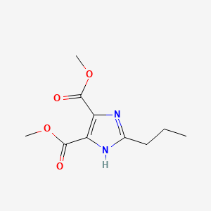 Chemical structure of dimethyl 2-propyl-1H-imidazole-4,5-dicarboxylate