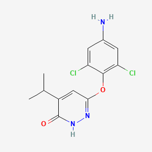 Chemical structure of 6-(4-Amino-2,6-dichlorophenoxy)-4-(1-methylethyl)-3(2H)-pyridazinone