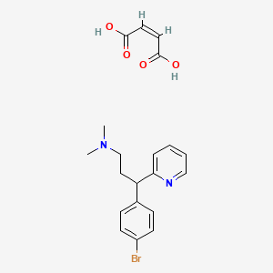 Chemical structure of (+-)-Brompheniramine maleate