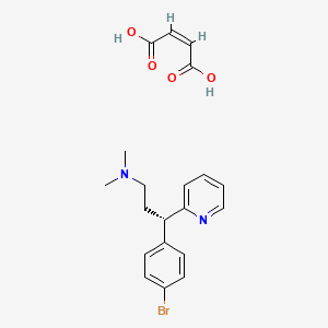 Chemical structure of (+)-Brompheniramine Maleate