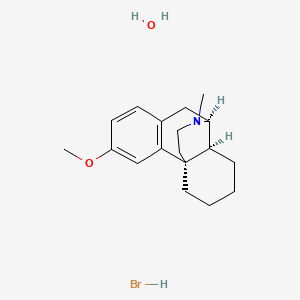 Chemical structure of Dextromethorphan hydrobromide monohydrate