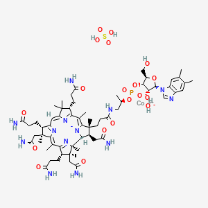 Chemical structure of Hydroxocobalamin sulfate