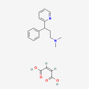 Chemical structure of Pheniramine Maleate