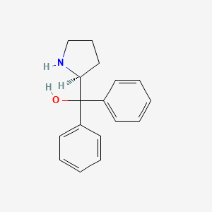 Chemical structure of 2-Pyrrolidinemethanol, alpha,alpha-diphenyl-, (S)-