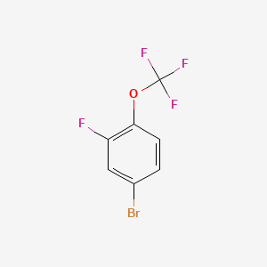 Chemical structure of 4-Bromo-2-fluoro-1-(trifluoromethoxy)benzene