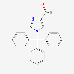 Chemical structure of 1-(triphenylmethyl)-1H-imidazole-4-carbaldehyde