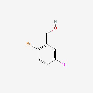 Chemical structure of (2-Bromo-5-iodophenyl)methanol