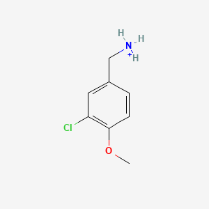 Chemical structure of (3-Chloro-4-methoxyphenyl)methanaminium chloride