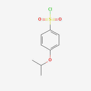 Chemical structure of 4-(Propan-2-yloxy)benzene-1-sulfonyl chloride