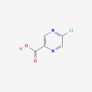 Chemical structure of 5-Chloropyrazinoic acid