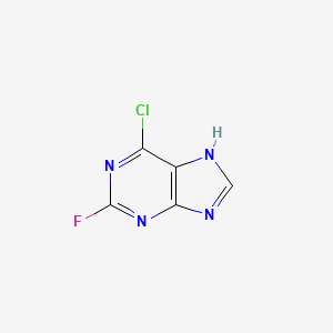 Chemical structure of 6-Chloro-2-fluoropurine