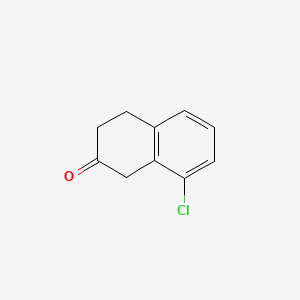 Chemical structure of 8-Chloro-1,2,3,4-tetrahydronaphthalen-2-one
