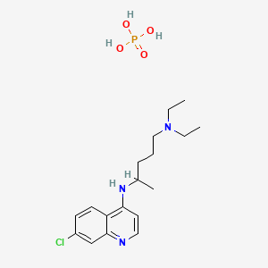 Chemical structure of (+-)-Chloroquine diphosphate