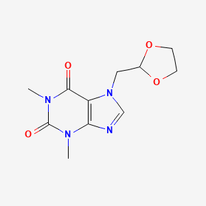 Chemical structure of Doxofylline