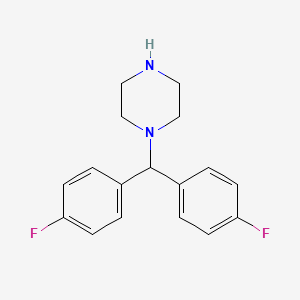 Chemical structure of 1-(Bis(4-fluorophenyl)methyl)piperazine