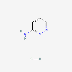 Chemical structure of Pyridazin-3-amine--hydrogen chloride (1/1)