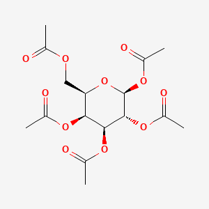 Chemical structure of beta-D-Galactose pentaacetate