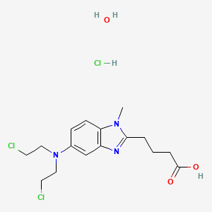 Chemical structure of Bendamustine hydrochloride monohydrate