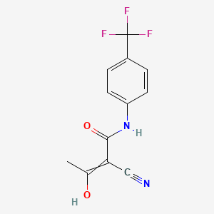 Chemical structure of 2-Cyano-3-hydroxy-N-(4-trifluoromethylphenyl)crotonamide