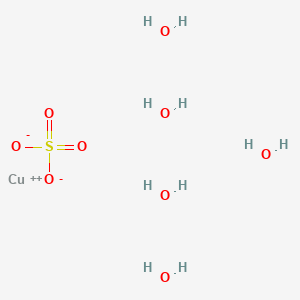 Chemical structure of Copper sulfate pentahydrate