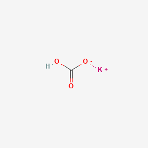 Chemical structure of Potassium Bicarbonate