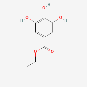 Chemical structure of Propyl Gallate