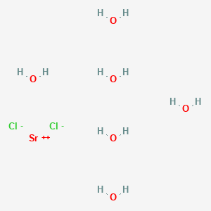 Chemical structure of Strontium dichloride hexahydrate
