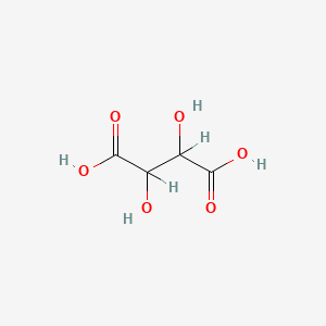 Chemical structure of 2,3-Dihydroxybutanedioic Acid
