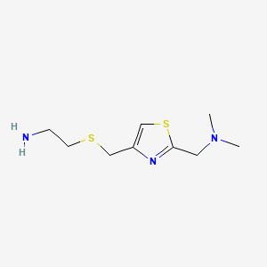 Chemical structure of 2-(Dimethylaminomethyl)-4-(2-aminoethylthiomethyl)thiazole