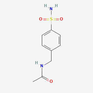 Chemical structure of N-((4-(Aminosulphonyl)phenyl)methyl)acetamide