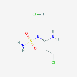 Chemical structure of N-Sulphamyl-3-chloropropionamidine hydrochloride