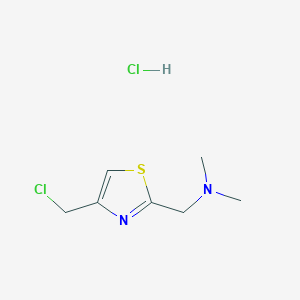 Chemical structure of 1-(4-(chloromethyl)thiazol-2-yl)-N,N-dimethylmethanamine hydrochloride