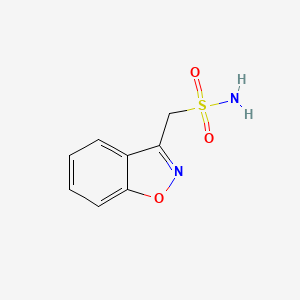 Chemical structure of Zonisamide
