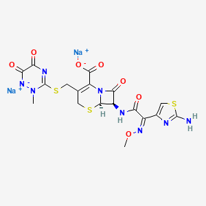 Chemical structure of Ceftriaxone sodium anhydrous